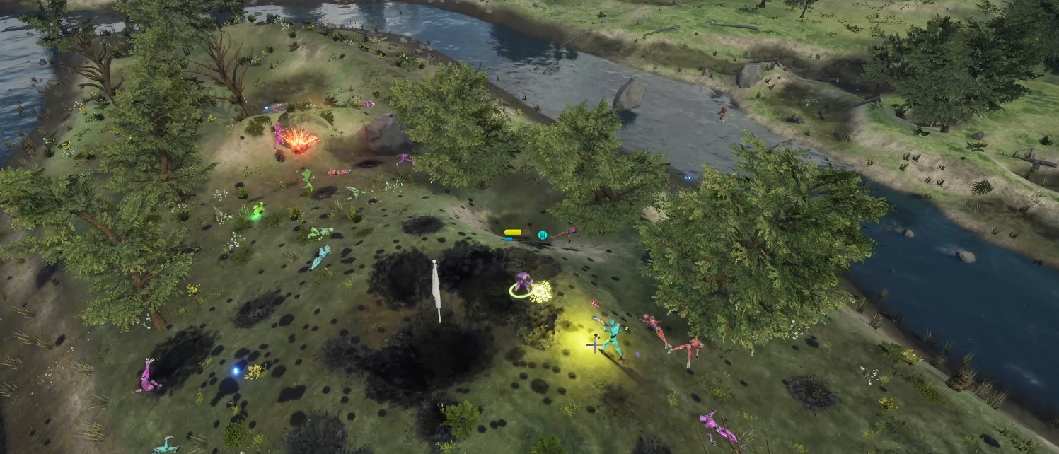 ROBA - Squad Based RTS Game ROBA gameplay screenshot showing squad-based real time strategy combat